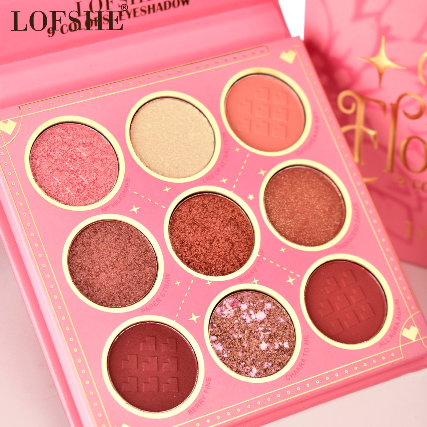 Paleta de Sombras 9 Tonos Pink Flowers LOFSHE REF:LF1396