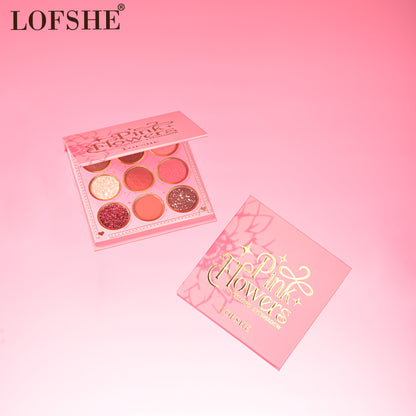 Paleta de Sombras 9 Tonos Pink Flowers LOFSHE REF:LF1396