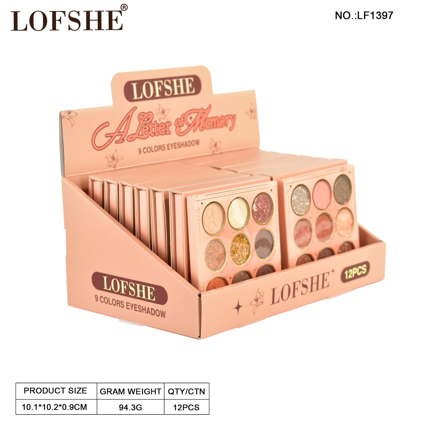 aleta de Sombras 9 Tonos Love Memory LOFSHE REF:LF1397