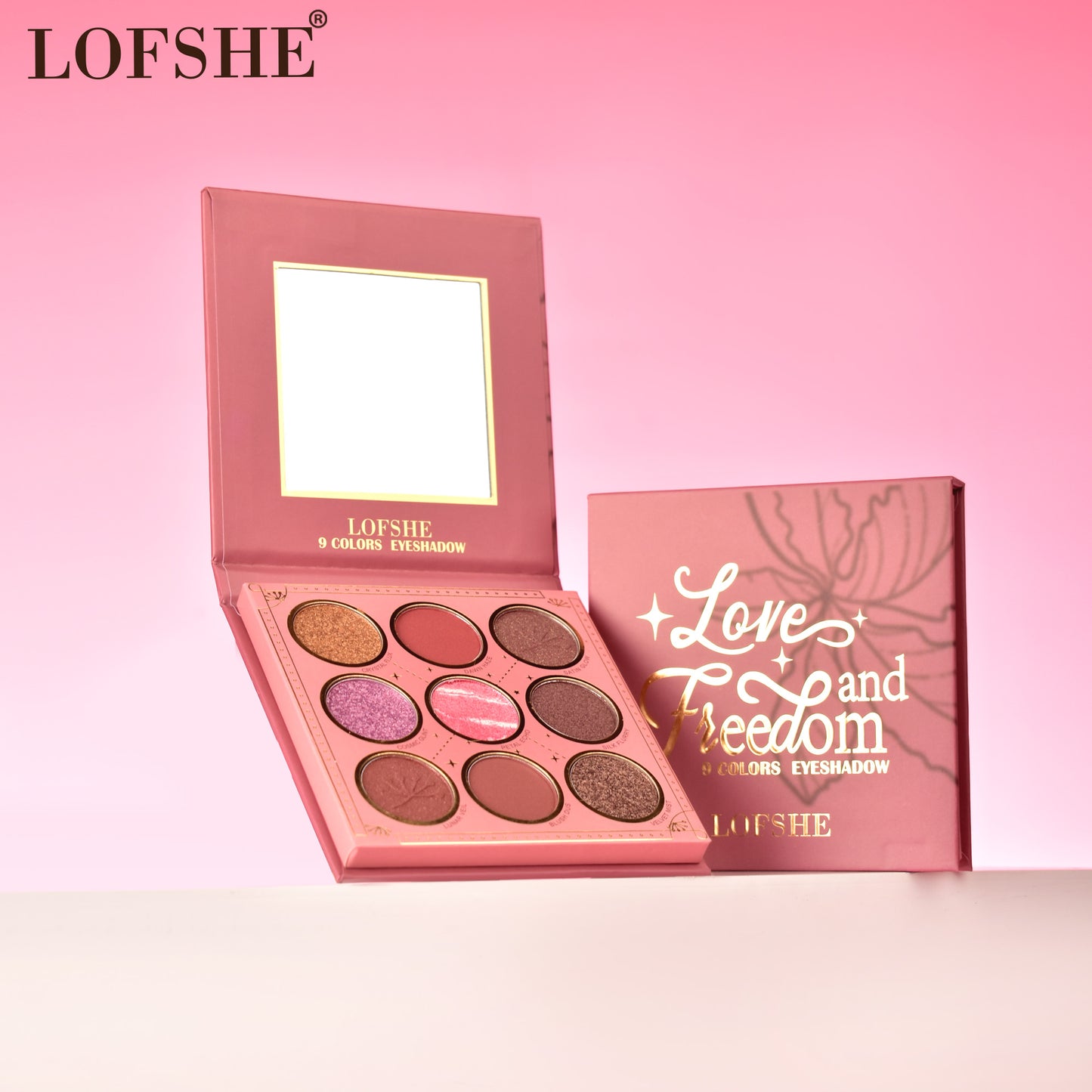 Paleta de Sombras 9 Tonos Love Freedom LOFSHE REF:LF1398