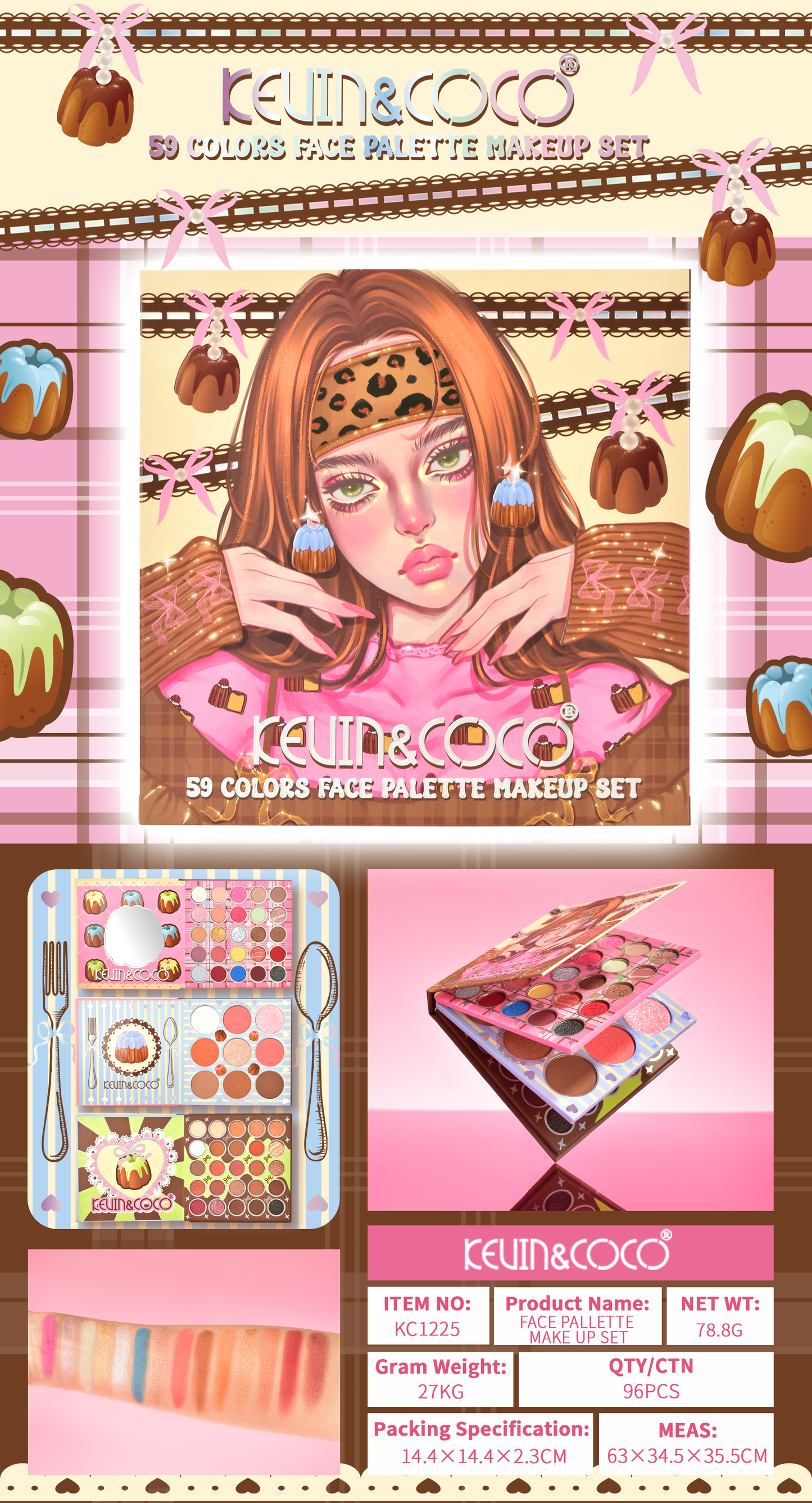 Paleta de Maquillaje Art Book KEVIN&COCO REF:KC1225