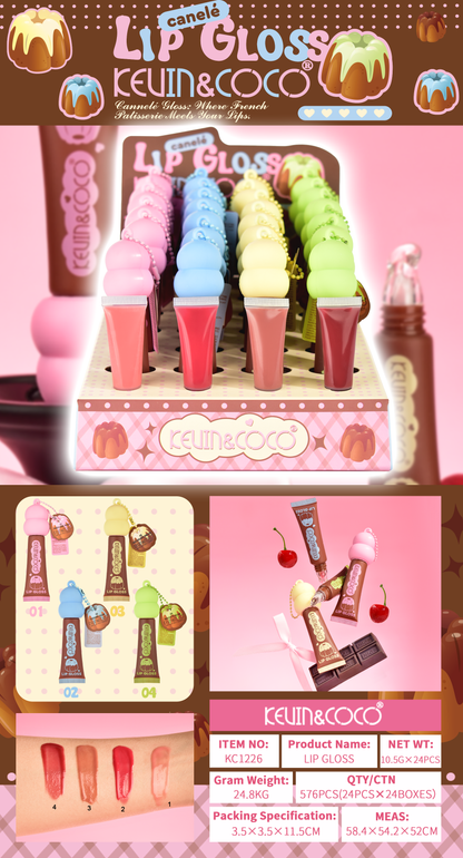 Brillo Labial con Llavero en Tubo KEVIN&COCO REF:KC1226