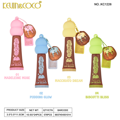 Brillo Labial con Llavero en Tubo KEVIN&COCO REF:KC1226