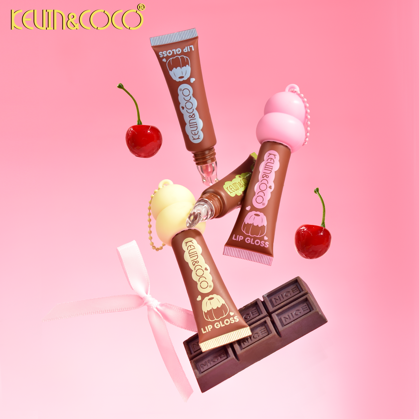 Brillo Labial con Llavero en Tubo KEVIN&COCO REF:KC1226
