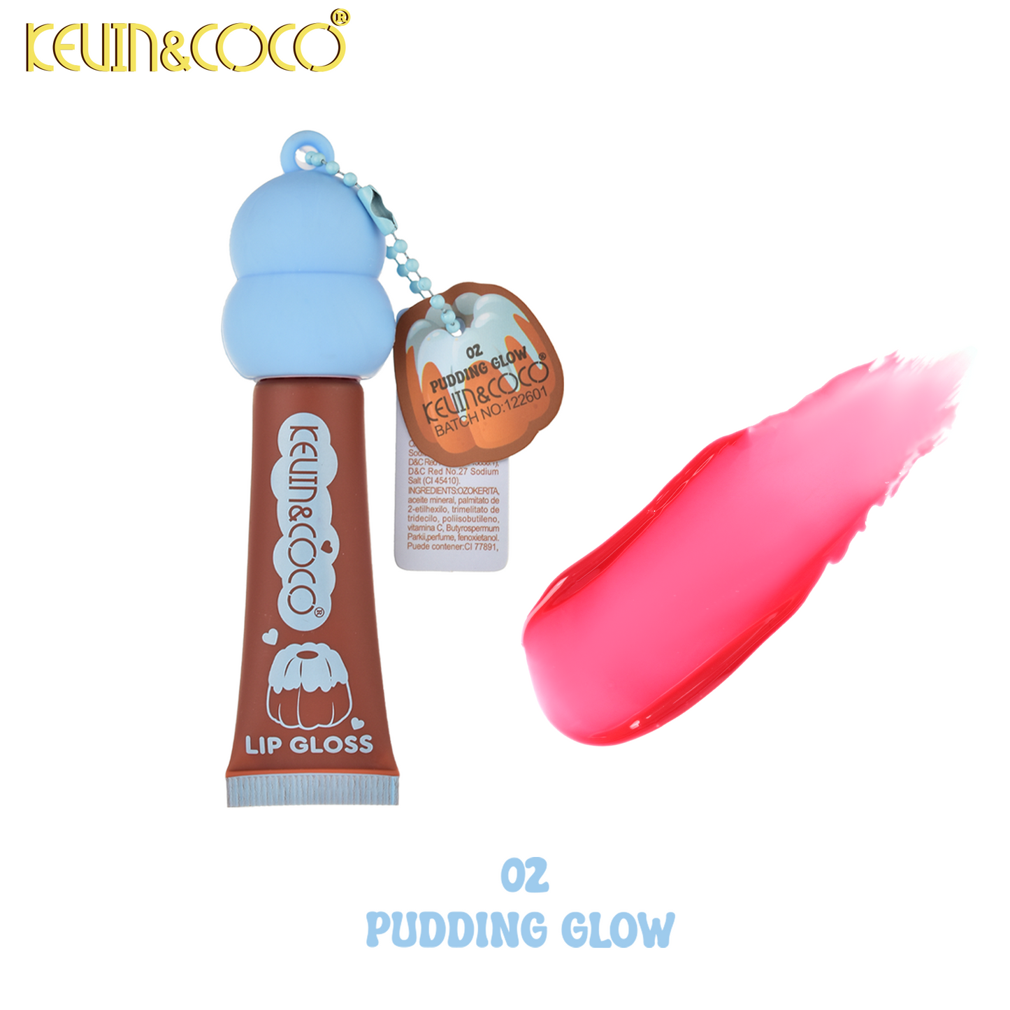 Brillo Labial con Llavero en Tubo KEVIN&COCO REF:KC1226