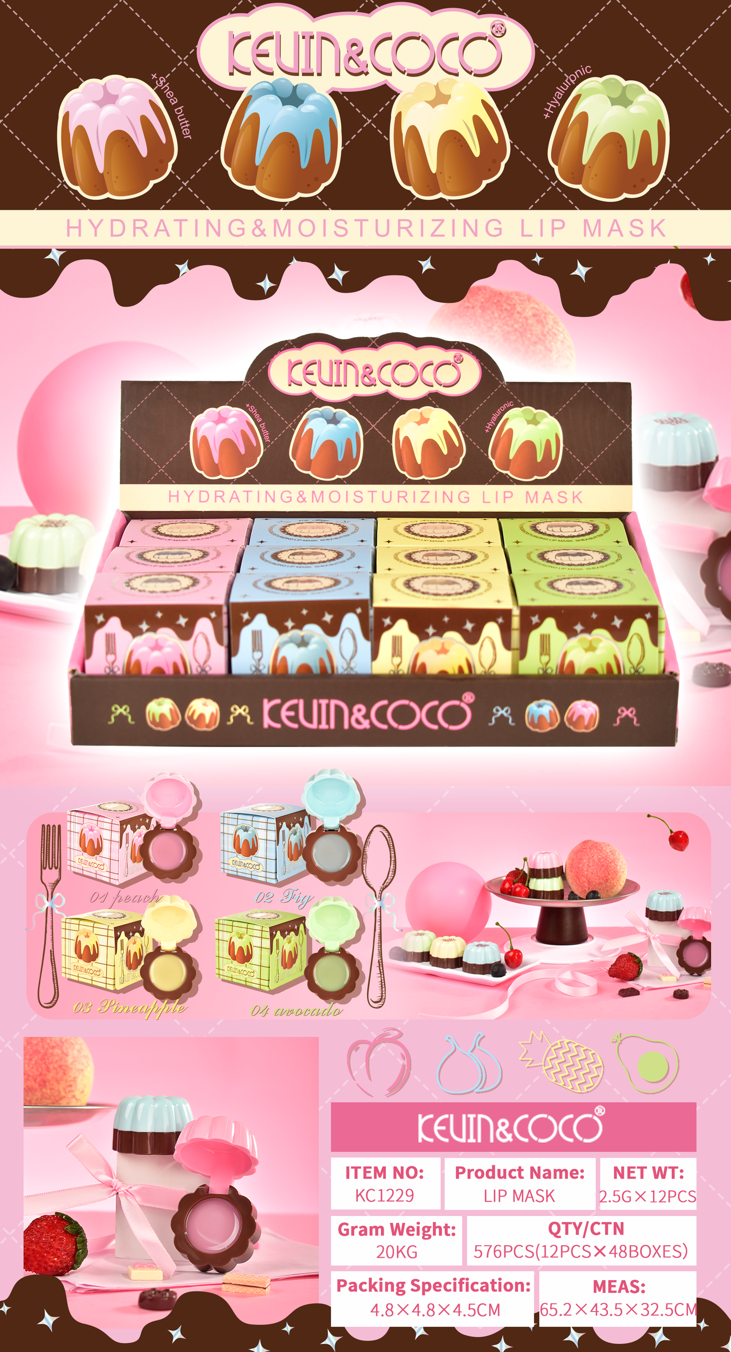 Bálsamo Labial Pudding KEVIN&COCO REF:KC1229