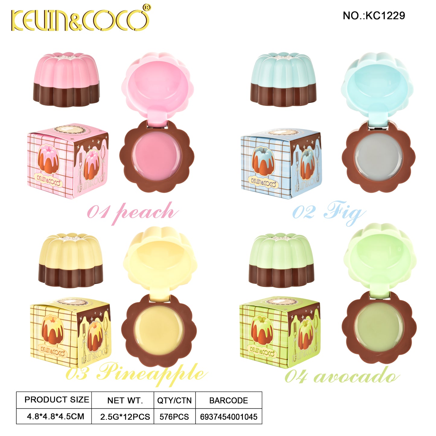 Bálsamo Labial Pudding KEVIN&COCO REF:KC1229