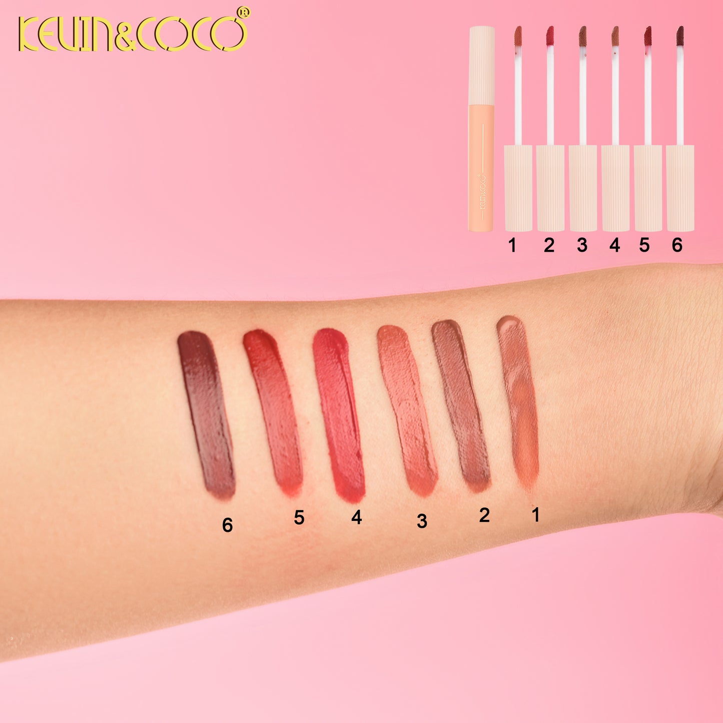 Set de Brillos Labiales Whispering Sands x 6 Tonos REF:KC1314