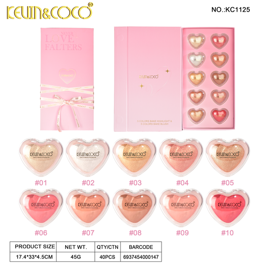 SET LOVE DE RUBOR E ILUMINADOR REF:KC1125