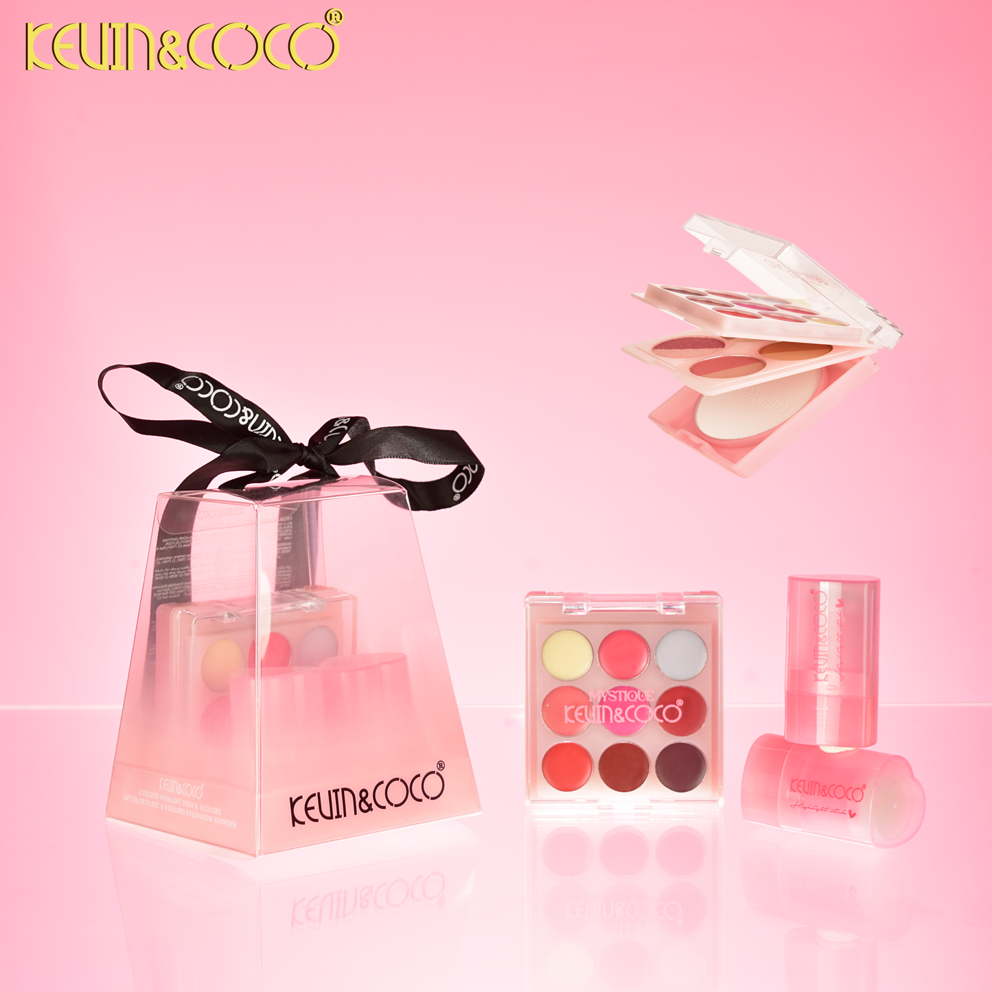 Set de Maquillaje en Estuche Transparente KEVIN&COCO REF:KC1142
