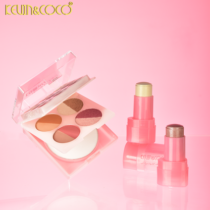 Set de Maquillaje en Estuche Transparente KEVIN&COCO REF:KC1142
