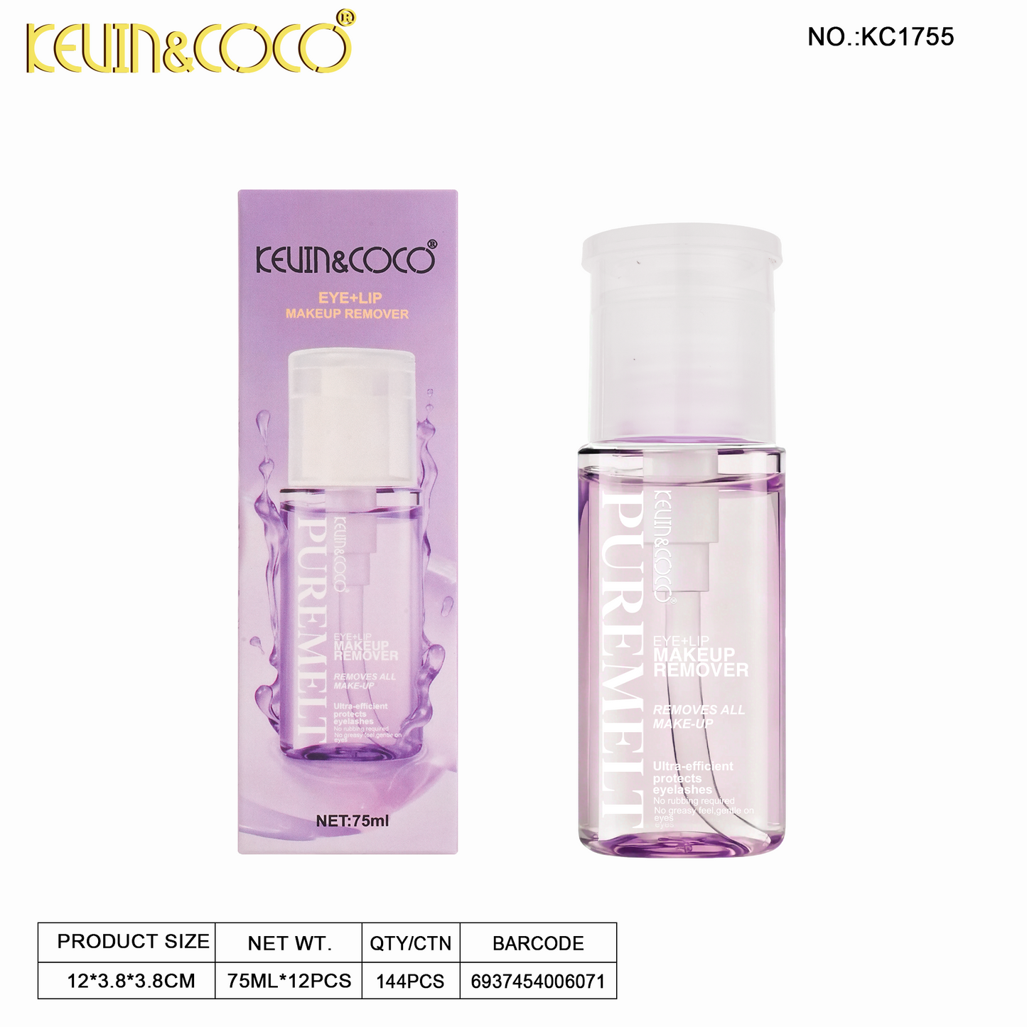 Desmaquillante liquido kevin&coco REF:KC1755