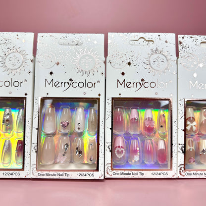 UÑAS POSTIZAS 12pcs REF:DS-30