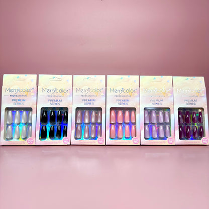 UÑAS POSTIZAS 12pcs OJO DE GATO REF:DS-14