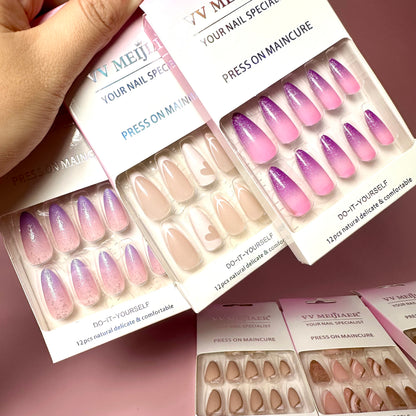 UÑAS POSTIZAS 12pcs REF:MJ-6