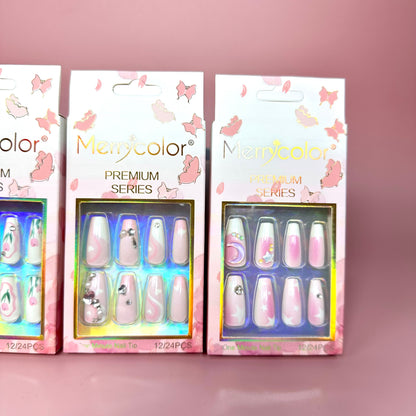 UÑAS POSTIZAS 12pcs REF:DS-27