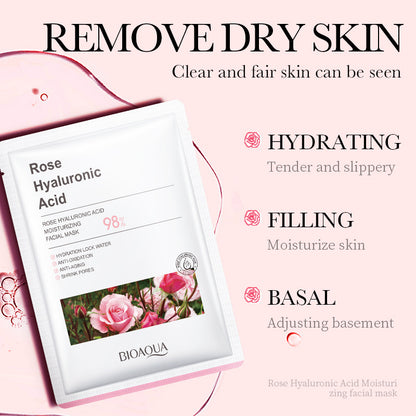 Mascarilla Facial Rose Hyaluronic Acid BIOAQUA REF:NO.BQY15402