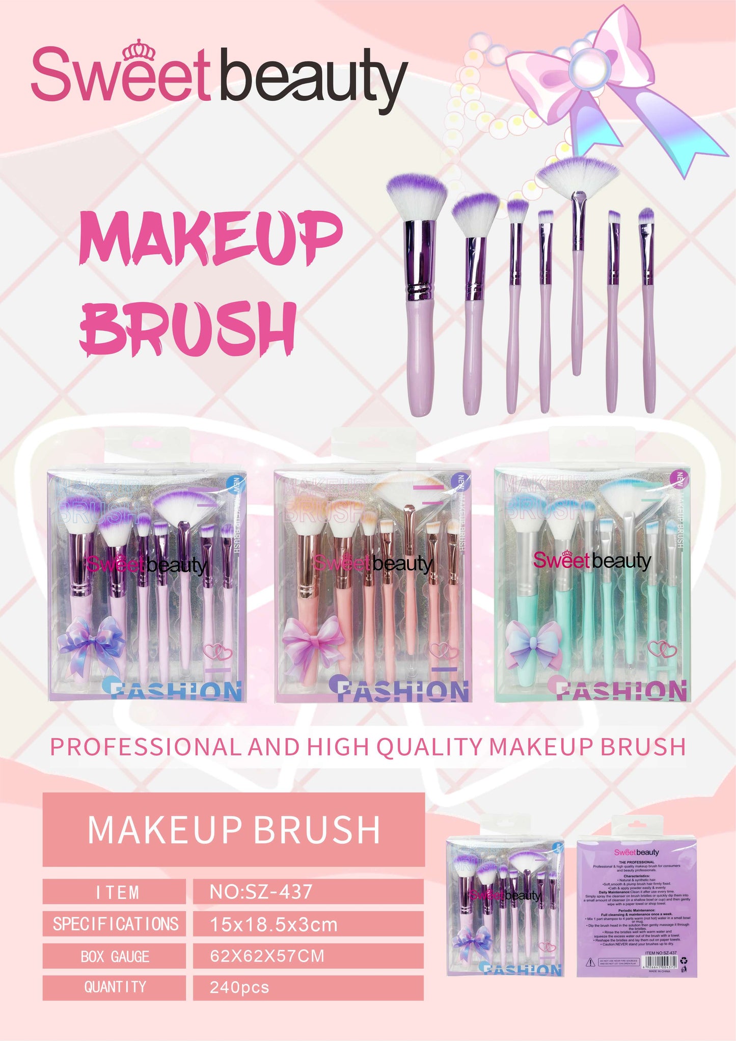 Set de Brochas de Maquillaje Sweetbeauty REF:SZ-437