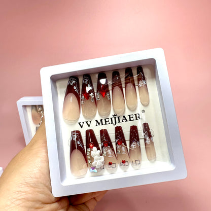 UÑAS POSTIZAS 12PCS REF:MJ-7