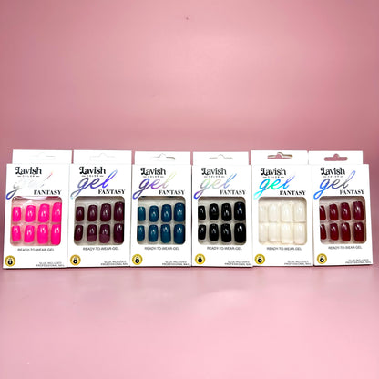 UÑAS POSTIZAS Cuadradas Cortas 12pcs REF:7