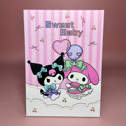 Espejo compacto rectangular Kuromi y My Melody REF:805-21