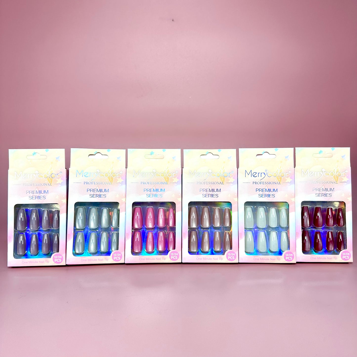 UÑAS POSTIZAS 12pcs OJO DE GATO REF:DS-15