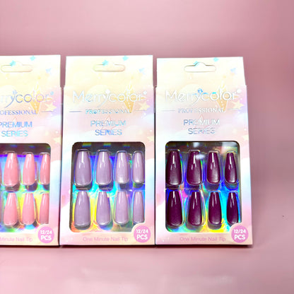 UÑAS POSTIZAS 12pcs OJO DE GATO REF:DS-14