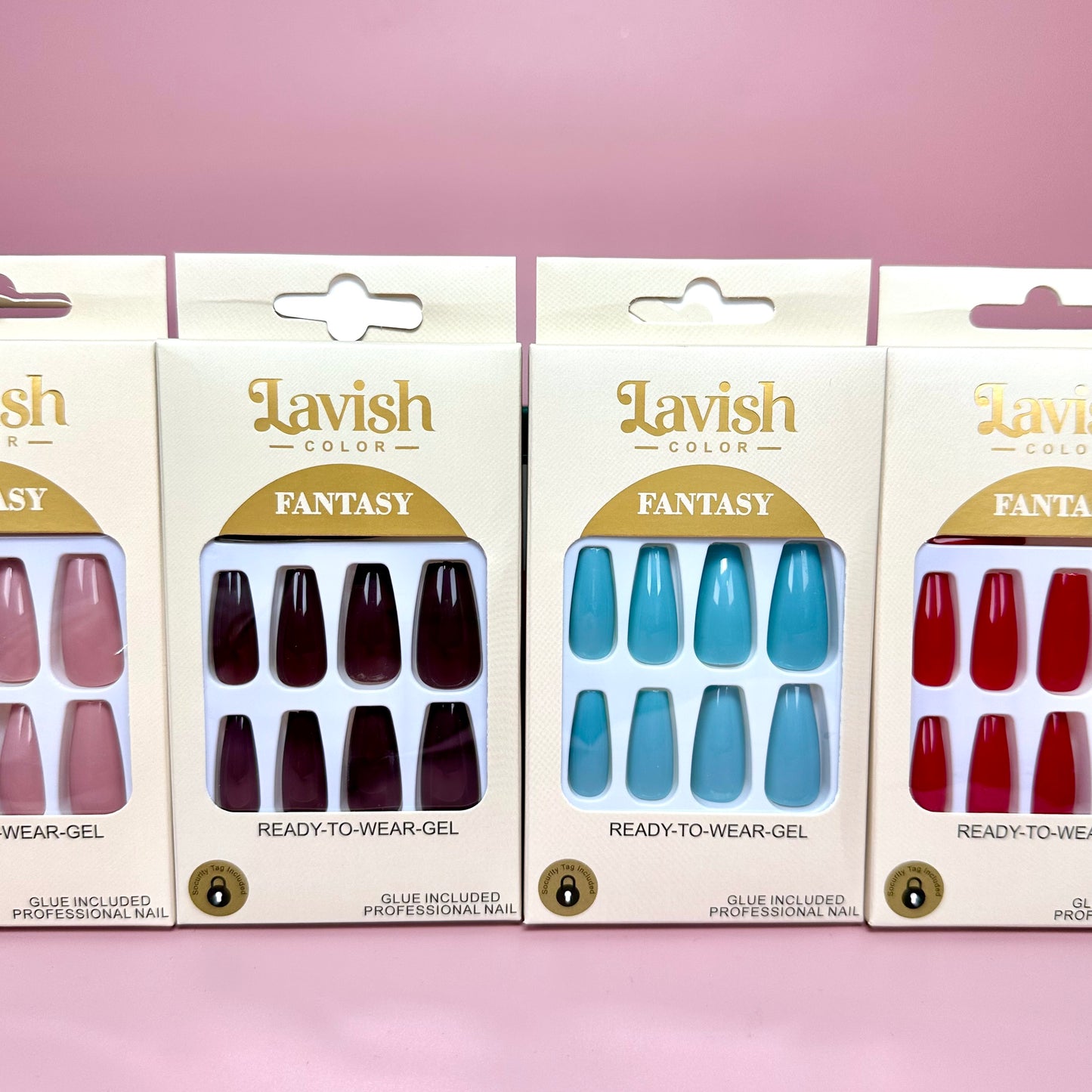 UÑAS POSTIZAS UNICOLOR 12PCS REF:LC-1