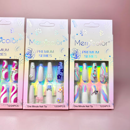 UÑAS POSTIZAS 12pcs REF:DS-25