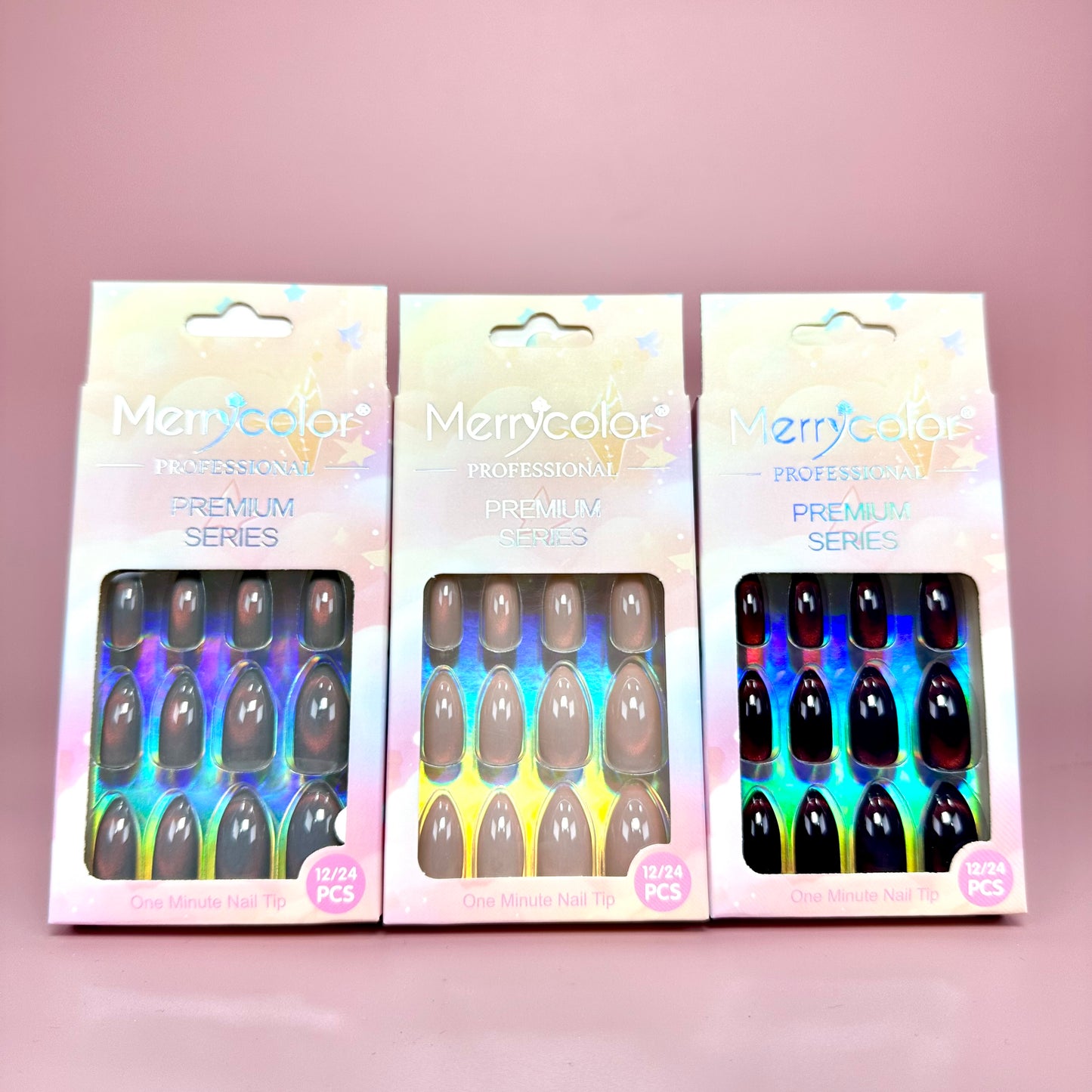 UÑAS POSTIZAS 12pcs OJO DE GATO REF:DS-18