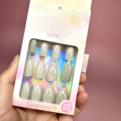 UÑAS POSTIZAS 12pcs OJOS DE GATO REF:DS-19