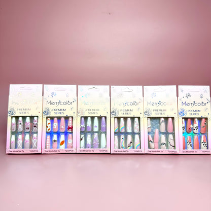 UÑAS POSTIZAS 12pcs REF:DS-22