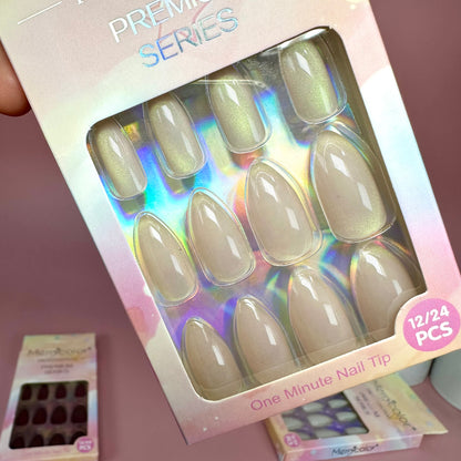 UÑAS POSTIZAS 12pcs OJO DE GATO REF:DS-17