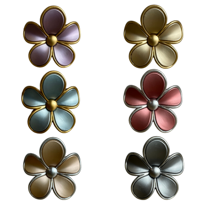 Pinza para cabello flor metalizada REF:JWS-3637