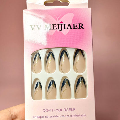 UÑAS POSTIZAS 12PCS REF:MJ-1