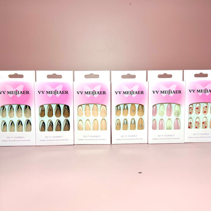 UÑAS POSTIZAS 12PCS REF:MJ-1