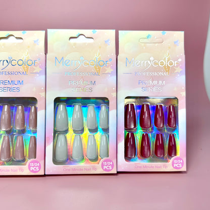 UÑAS POSTIZAS 12pcs OJO DE GATO REF:DS-15