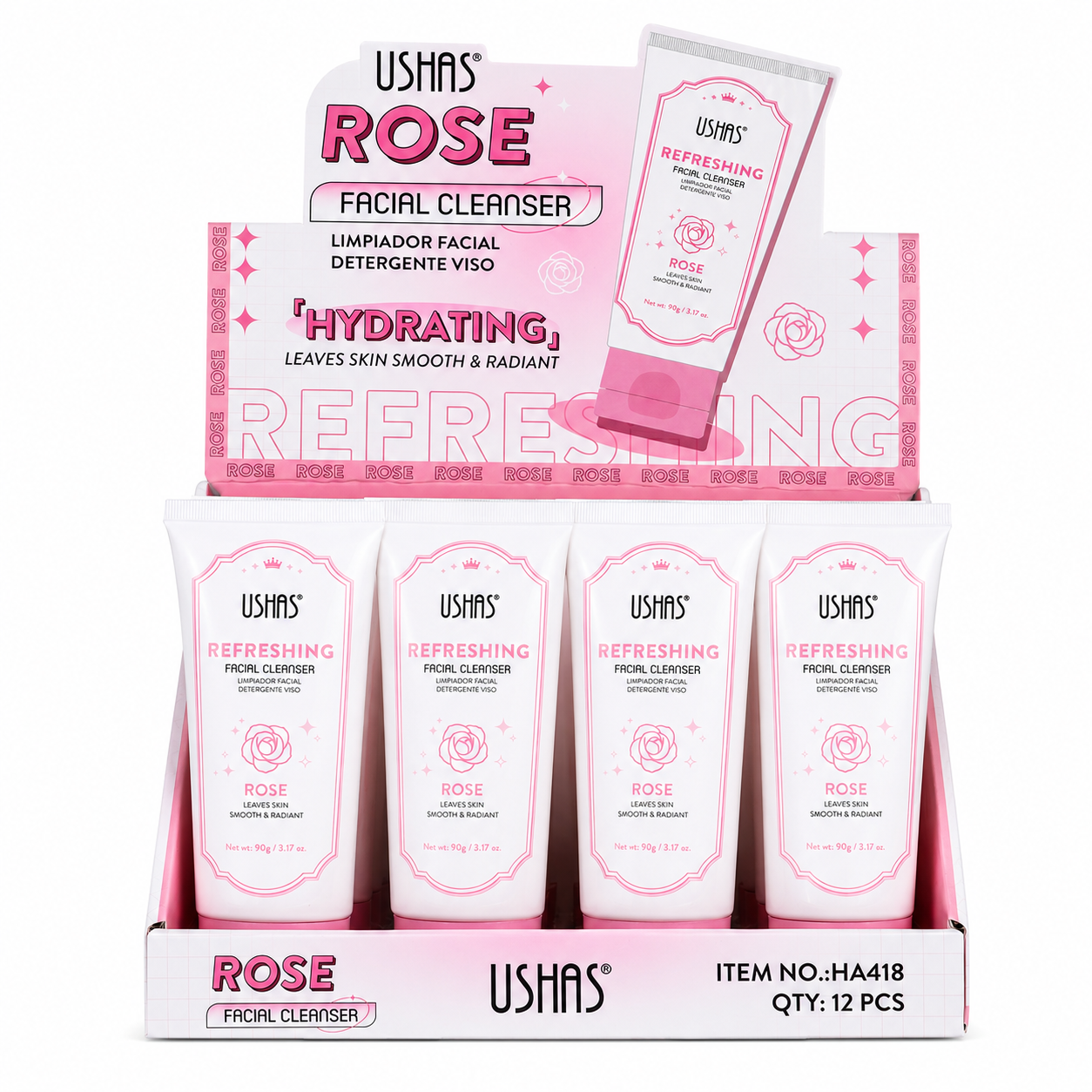 Limpiador Facial Rose Refreshing USHAS REF:HA418