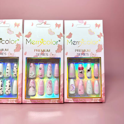 UÑAS POSTIZAS 12pcs REF:DS-26