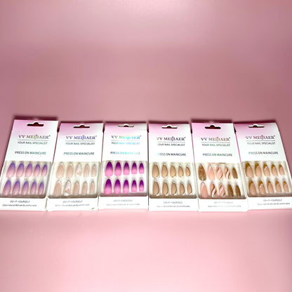 UÑAS POSTIZAS 12pcs REF:MJ-6