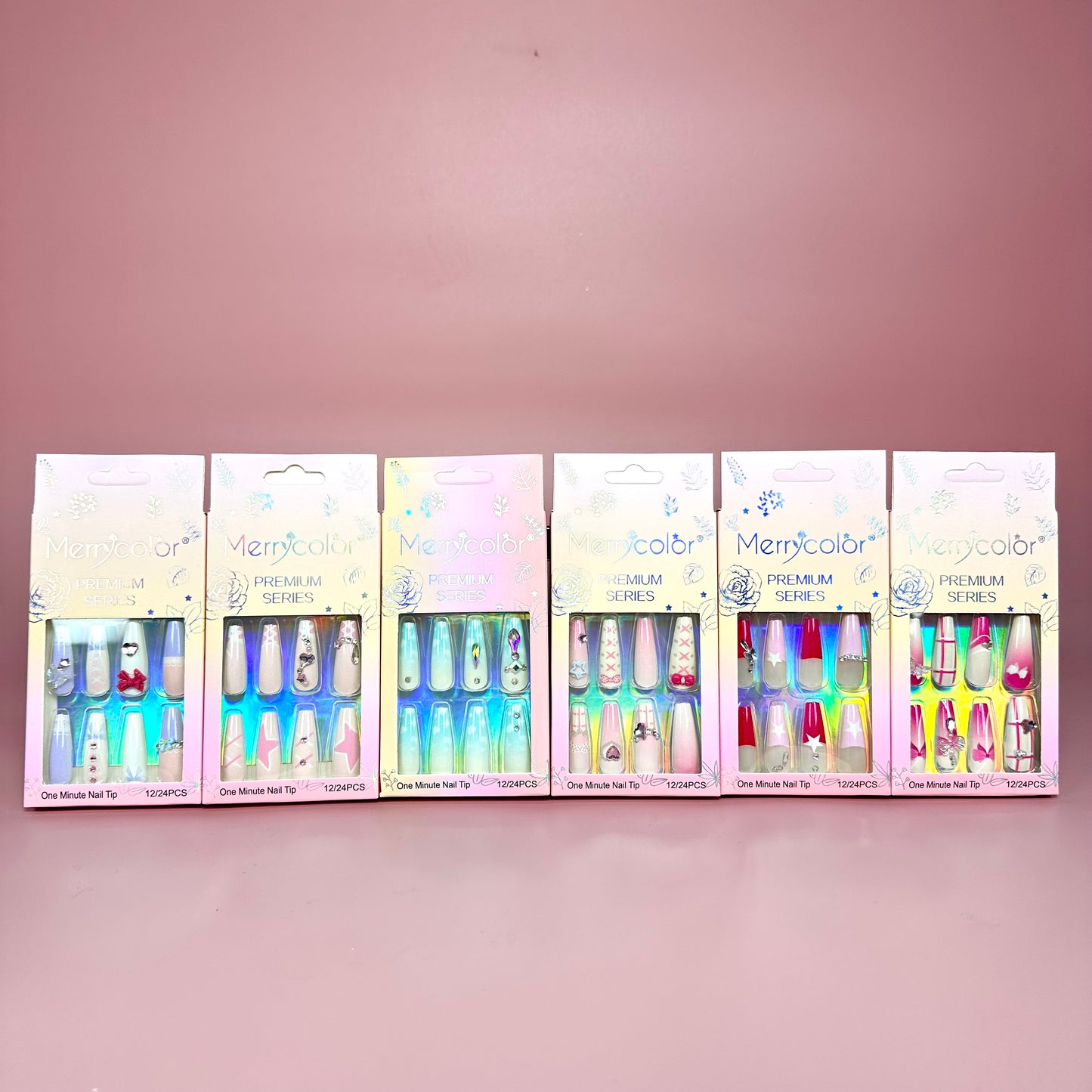 UÑAS POSTIZAS 12pcs REF:DS-23