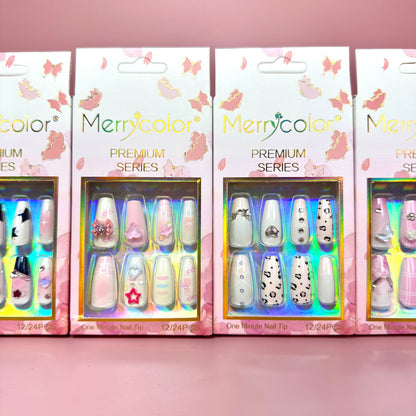 UÑAS POSTIZAS 12pcs REF:DS-26