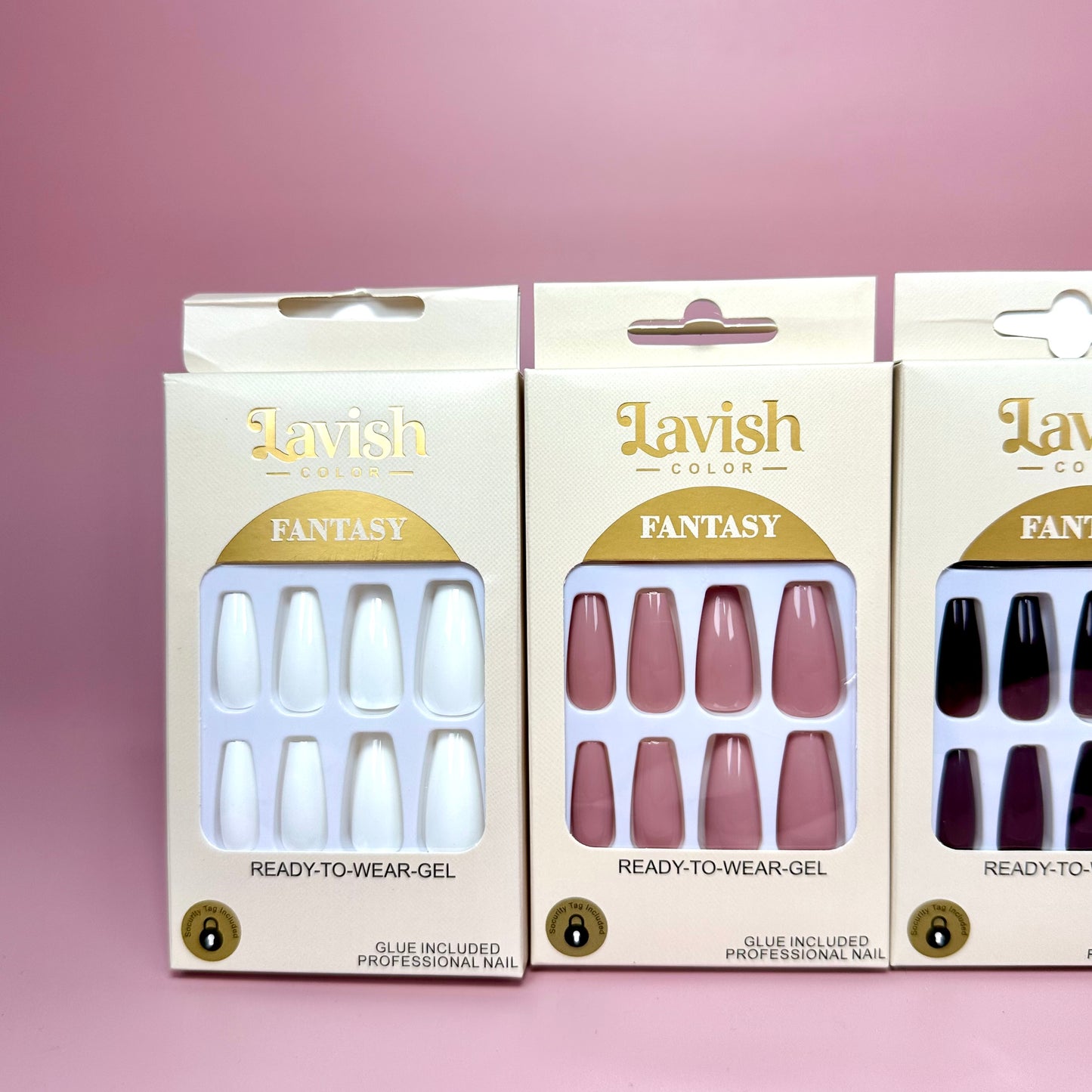 UÑAS POSTIZAS UNICOLOR 12PCS REF:LC-1