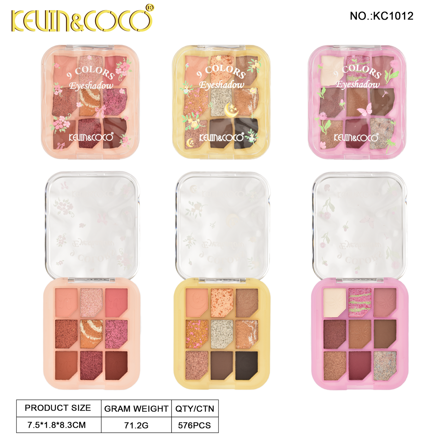 SOMBRA DE OJOS 9 COLORES KEVIN&COCO REF:KC1012