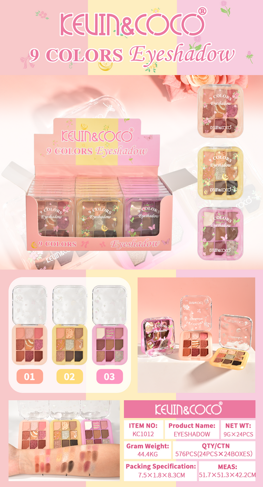 SOMBRA DE OJOS 9 COLORES KEVIN&COCO REF:KC1012