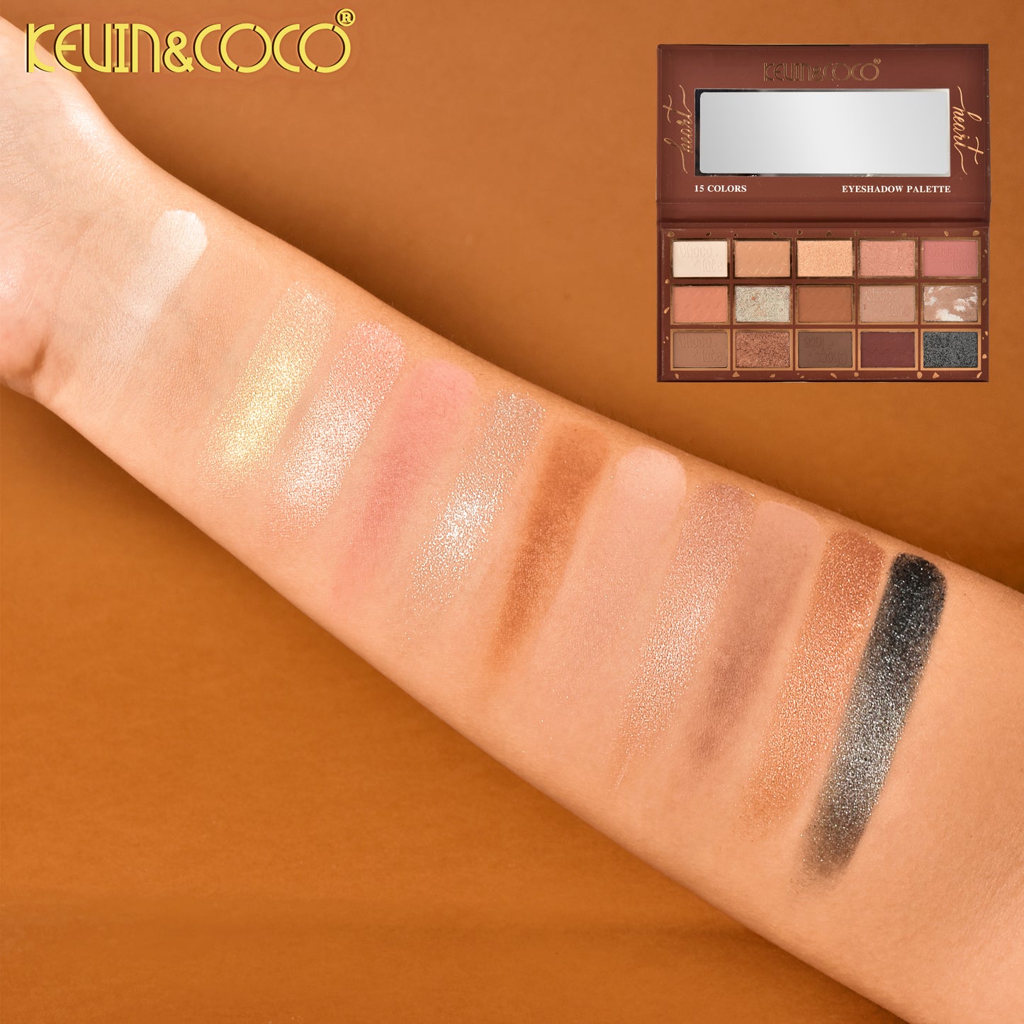 Paleta de Sombras 18 Tonos Chocolate – Kevin&Coco REF:KC1015