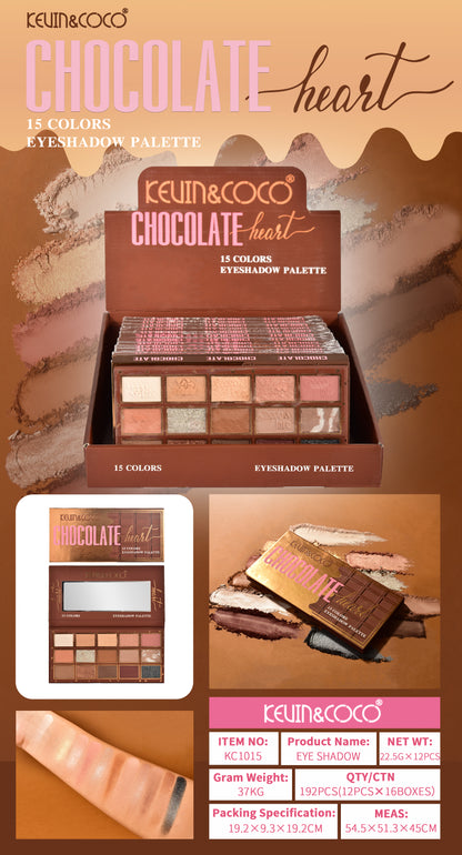 Paleta de Sombras 18 Tonos Chocolate – Kevin&Coco REF:KC1015