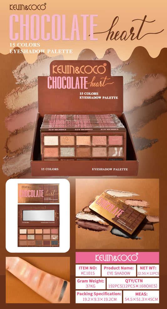 Paleta de Sombras 18 Tonos Chocolate – Kevin&Coco REF:KC1015