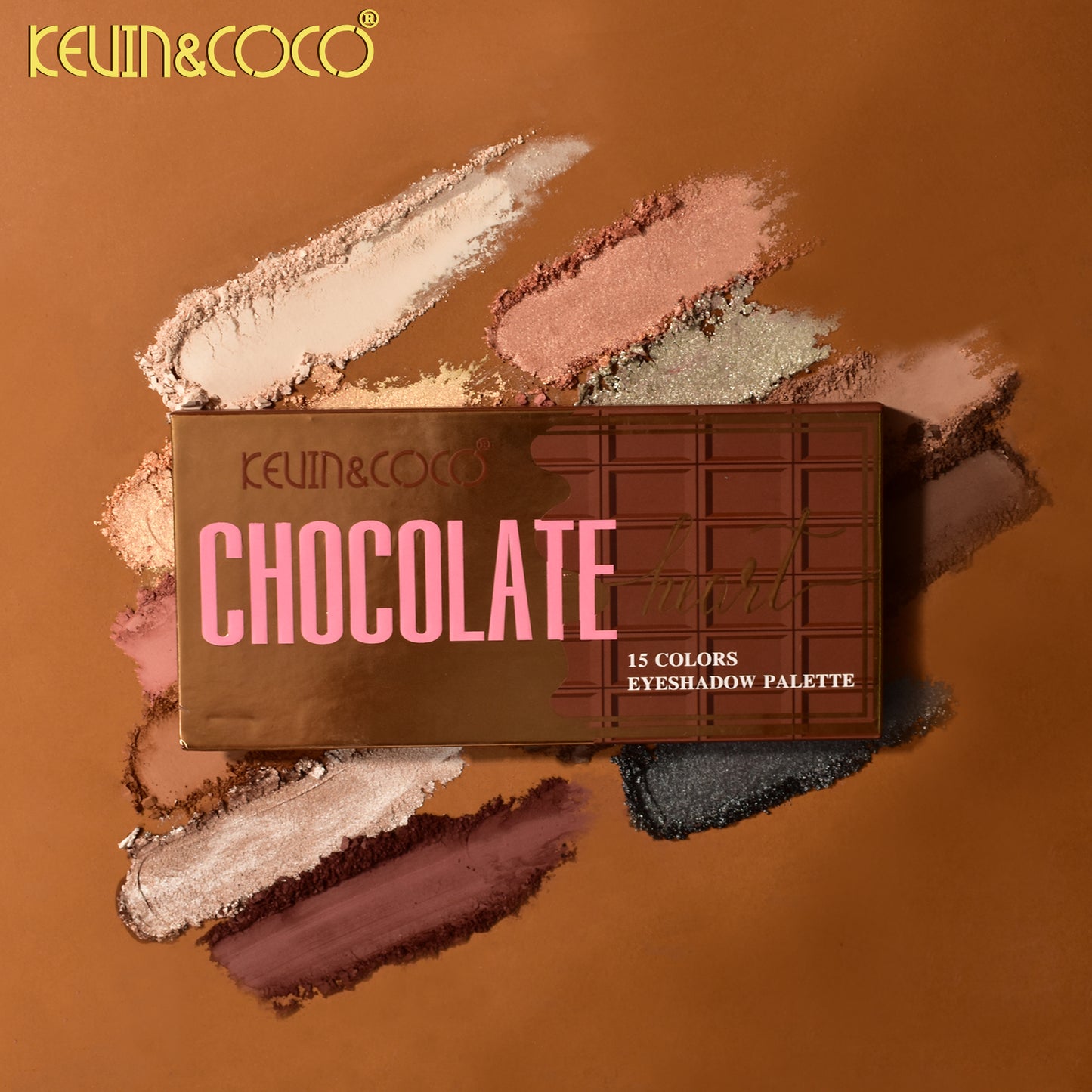 Paleta de Sombras 18 Tonos Chocolate – Kevin&Coco REF:KC1015