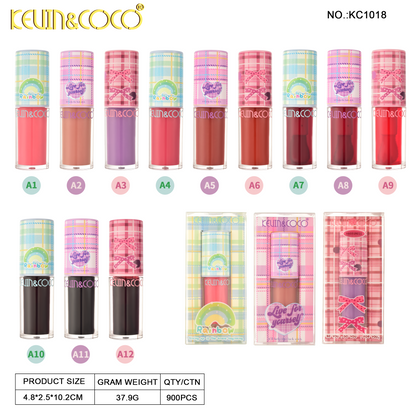 Brillo Labial Diseño de Cuadros Kawaii KEVIN&COCO REF:KC1018